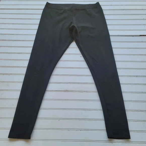 Nordstrom Womens Black Stretch Seamed Ankle Leggings Sz XL - Picture 1 of 9